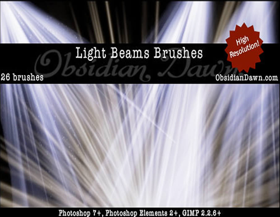 Light Beams + Rays Brushes
