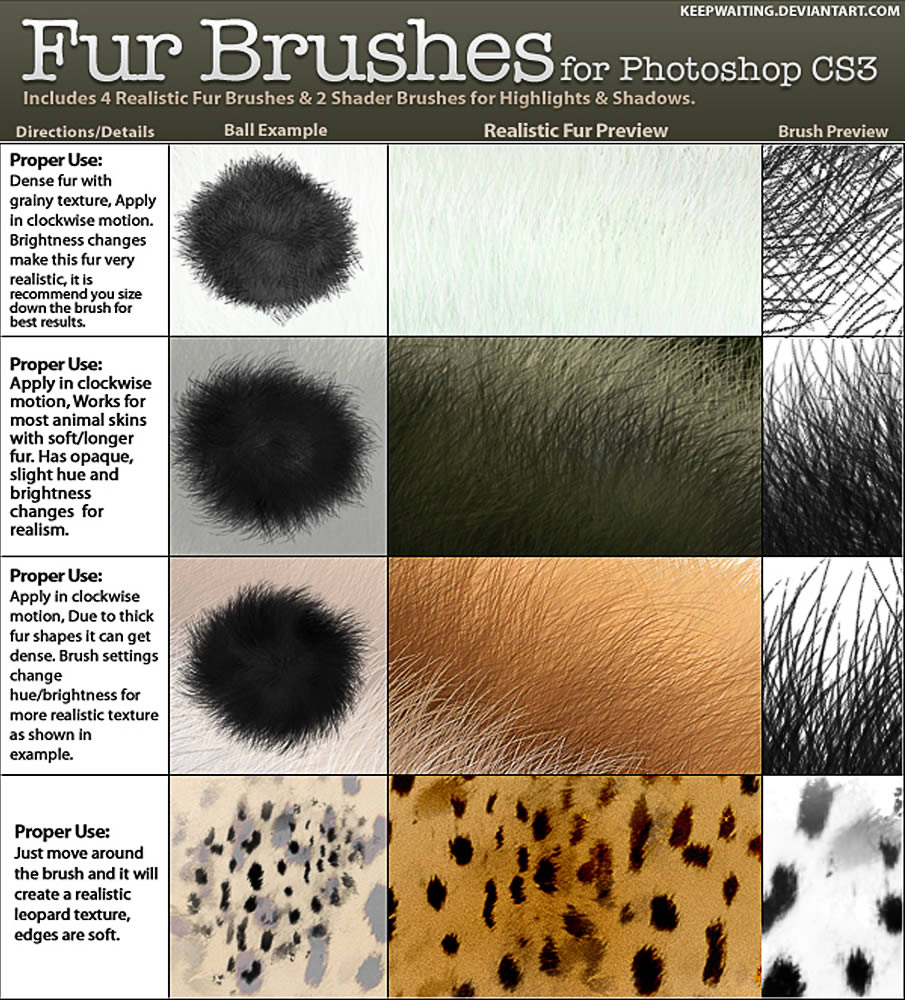 FUR BRUSHES