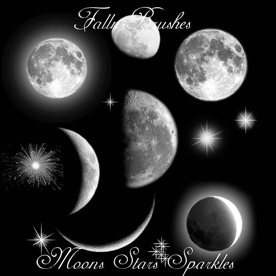 Moons Stars Sparkles Brushes