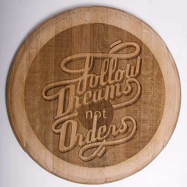 Wood Typography Engraving