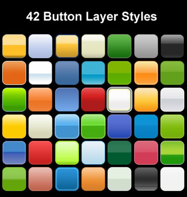 42 Photoshop Layer Styles for Button Design 