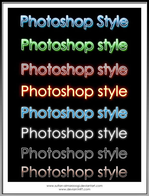 New photoshop styles