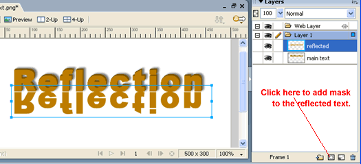 Creating Reflected Text - fireworks tutorial