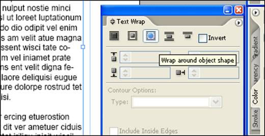 Text Wrapping in Adobe InDesign
