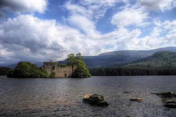 Castle Ruin - Loch An Eilein HDR