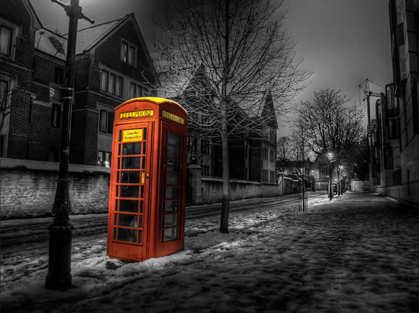 Telephone in Selective Colour