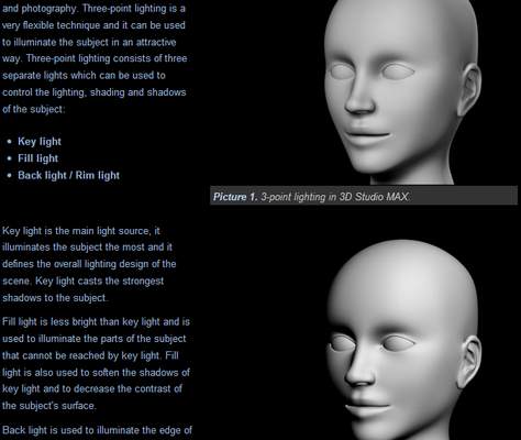 Three-point lighting tutorial