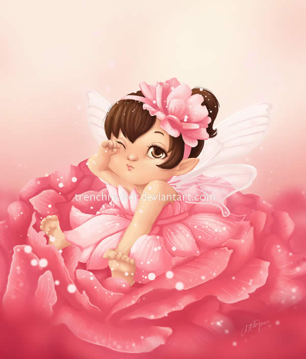 Chubby Baby Rose Fairy