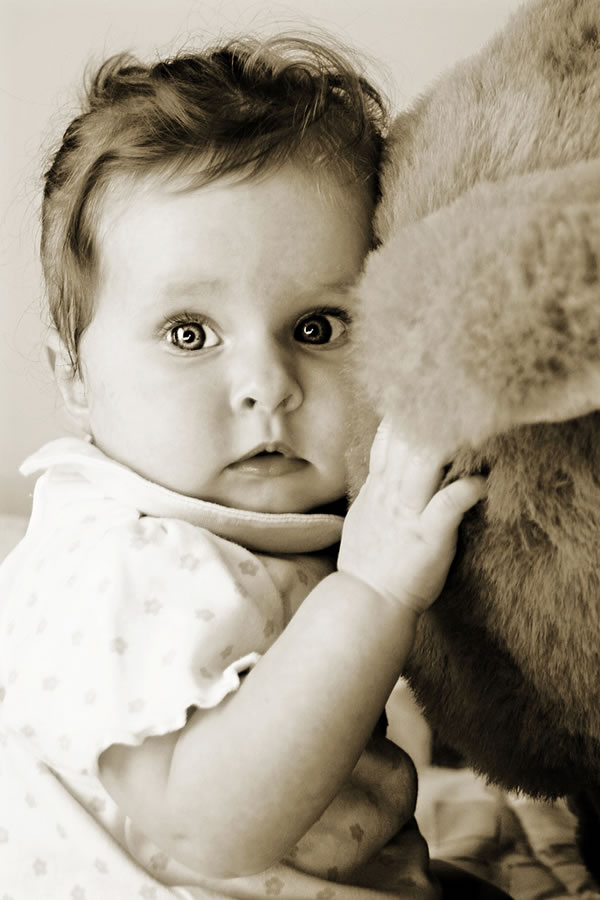 Baby Girl &amp; Teddy Bear no.1