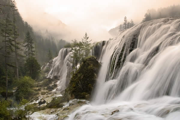 Waterfalls in Jiuzhaigou Nature Reserve