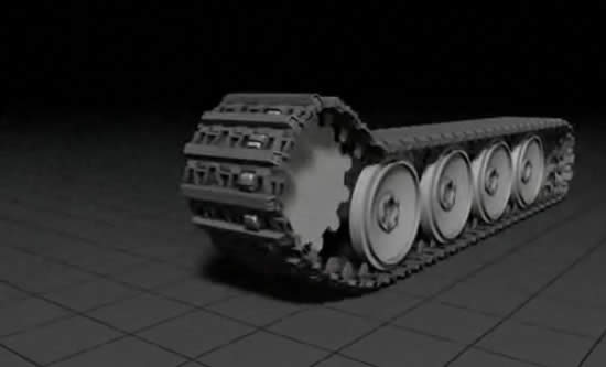 Rigging a Detailed Tank Track using C4D, XPresso, and Mograph