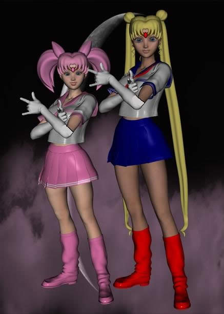 Sailor Moon and Mini Moon Redo