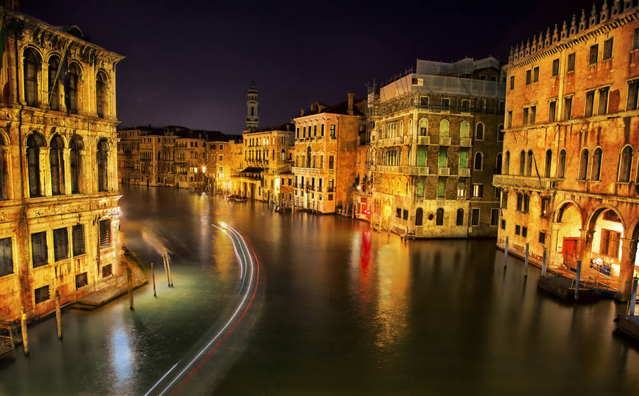 Night Ride on the Vaporetto