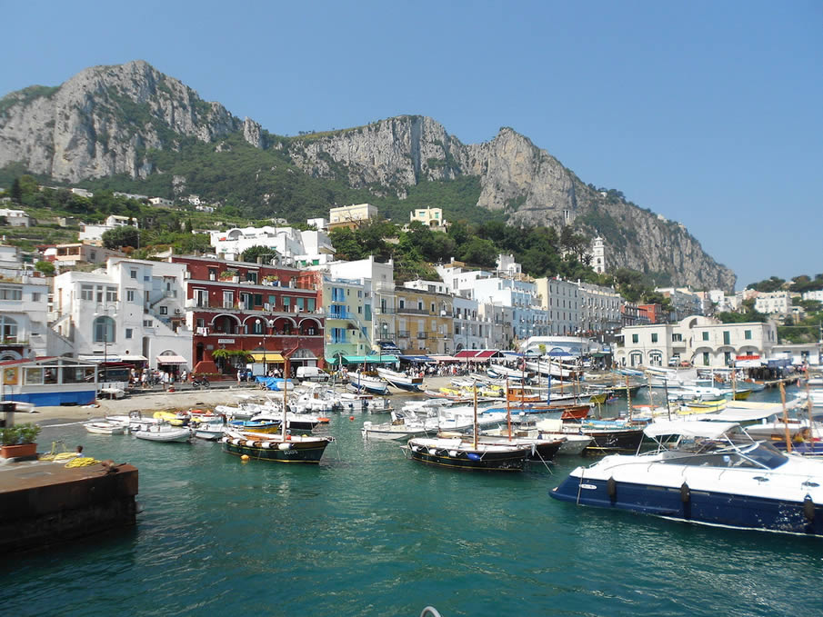 The Main Harbor in Capri