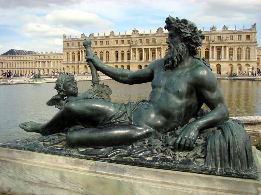Neptune and the Palace of Versailles in France