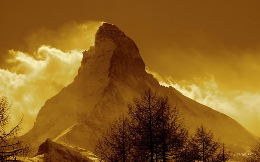 Backlit Mountain