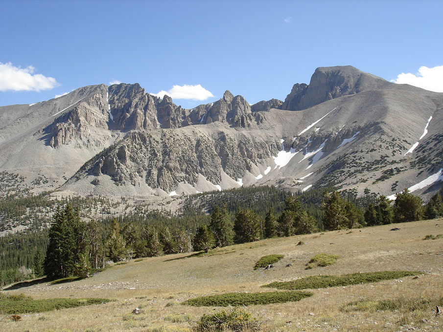 Wheeler Peak and Davis Peak in Nevada USA