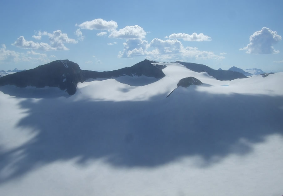 View from Galdhøpiggen in Norway