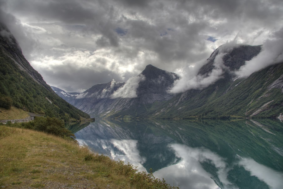 Mountains near Jostedalsbreen Glacier in Norway