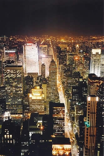 Manhattan at night, New York