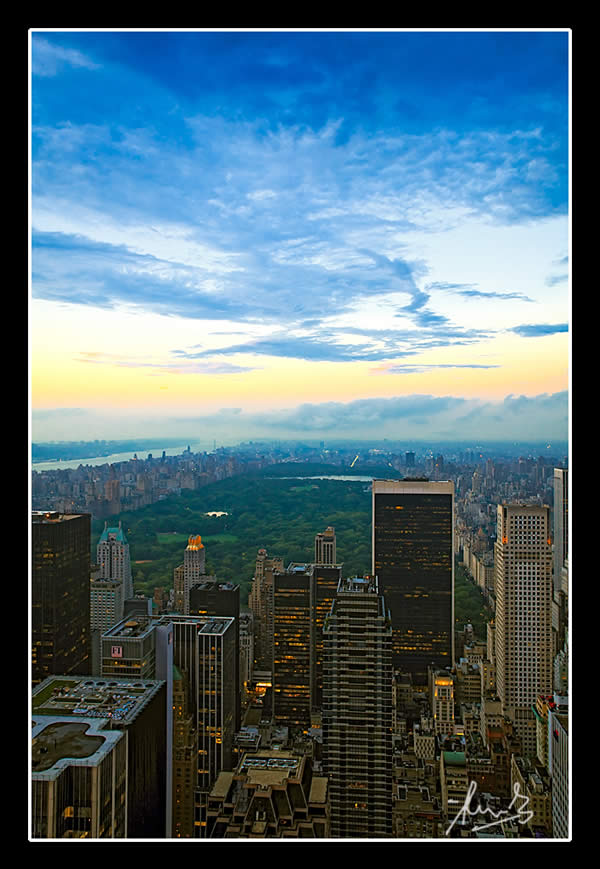 Central Park and Beyond from Rockefeller New York