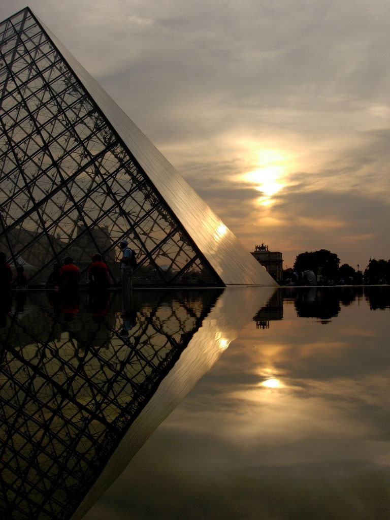 Louvre at dusk