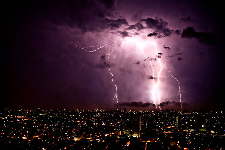 Lightning over Manila, Philippines