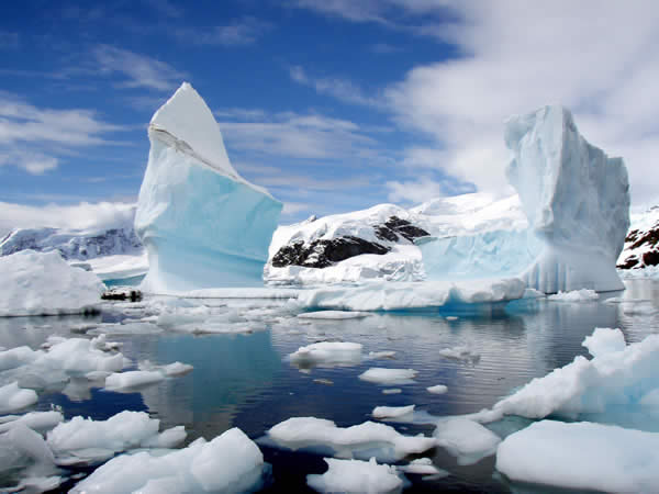 Iceberg Graveyard in Antarctica