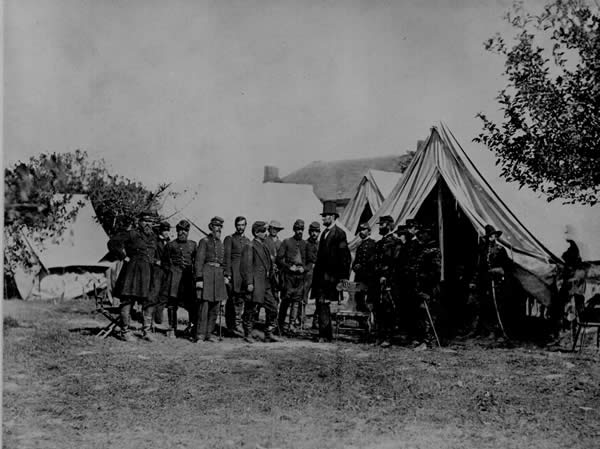 President Lincoln Visiting the Battlefield at Antietam