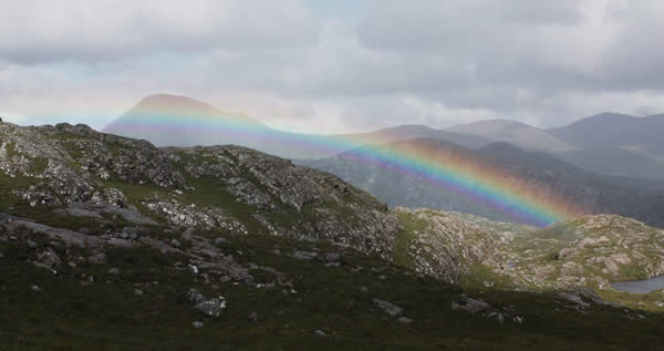 Rainbow at the head of Gleann Gharbh