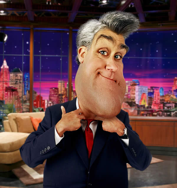 Caricature study of Jay Leno