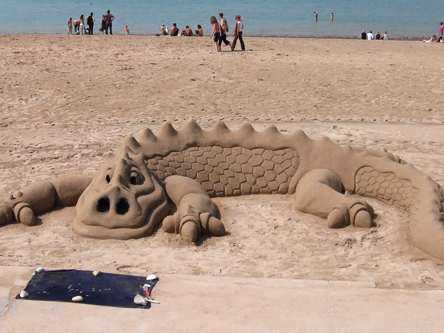 Croc Sand Sculpture