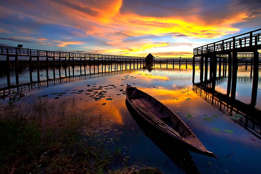 Lotus Lake in Fisheye