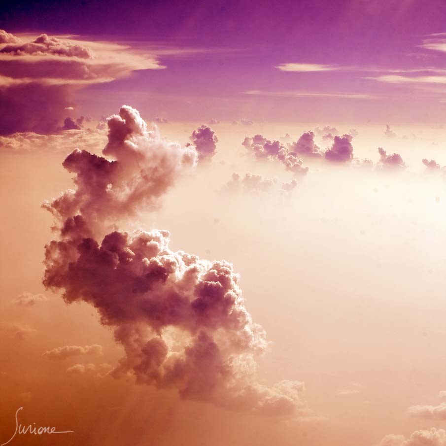 Clouds above China