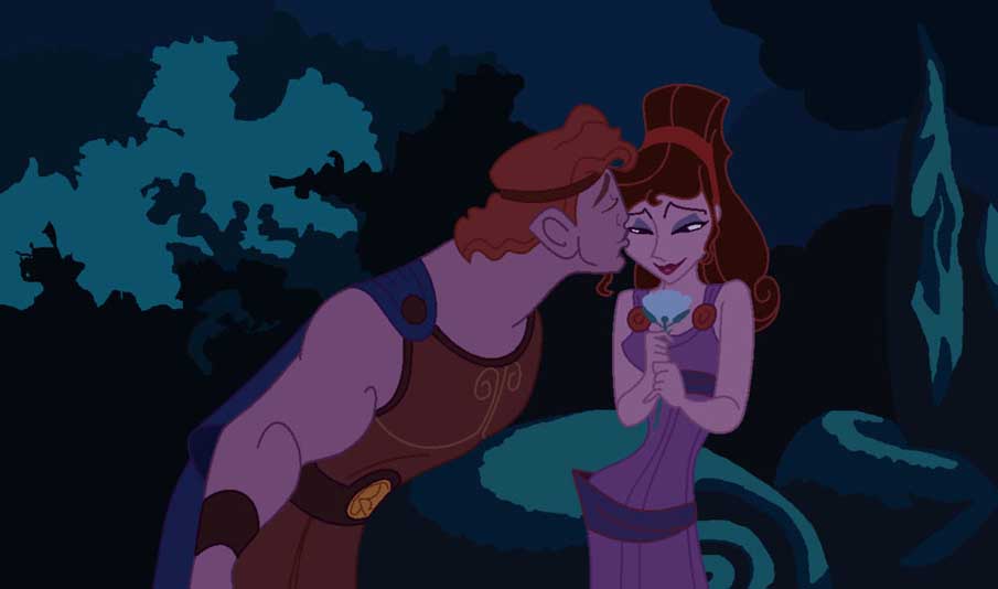 Hercules and Meg - Flower Kiss