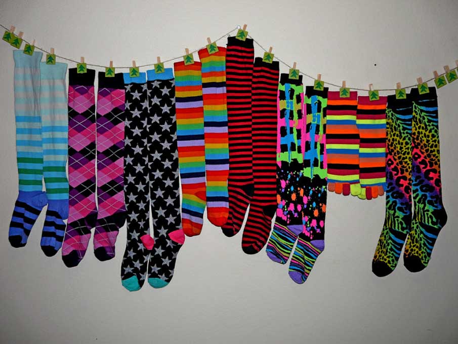 Many Socks, Many Colors, Many Patterns