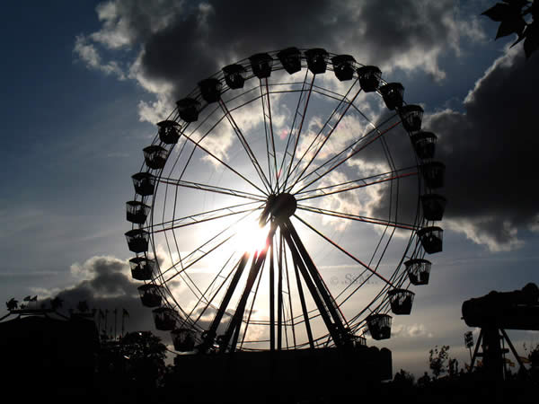 Silhouettes in the Fun Fair