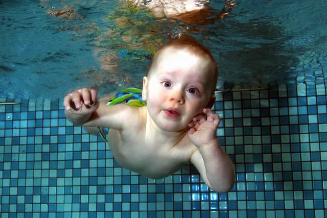 Cute Underwater Baby