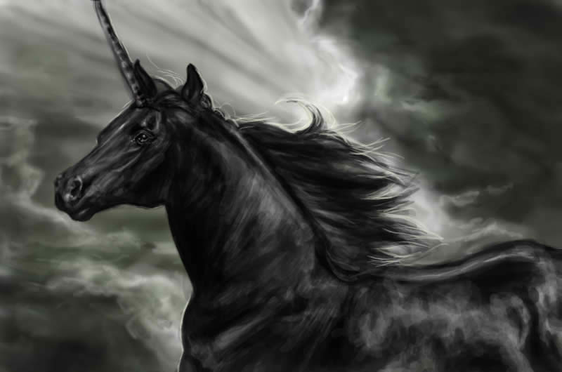 The Black Fresian Unicorn