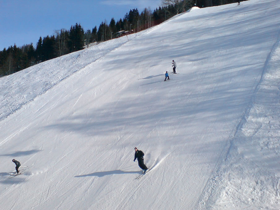 Steep Ski Slope in Hafjell