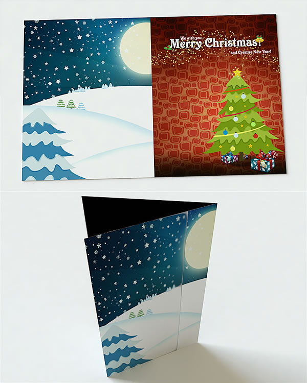 Create a Beautiful Christmas Card with Snow