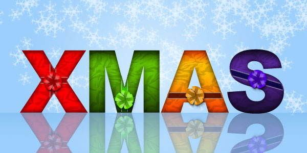 Christmas Wrapped Text Effect