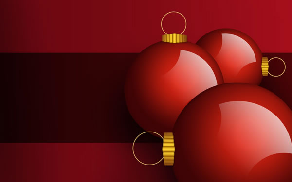 Design Christmas Card with Tree Balls