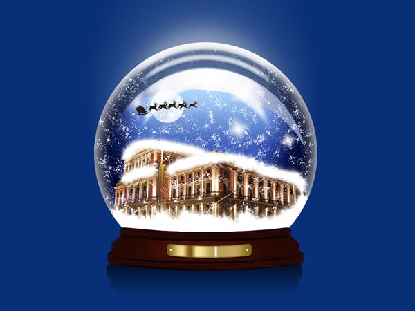 Create a Snow Globe Wallpaper for the Holidays