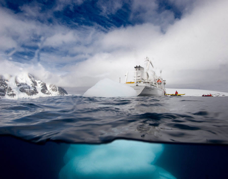 Antarctic Underwater Iceberg