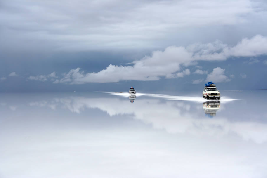 Bolivia Salt Desert After the Rain