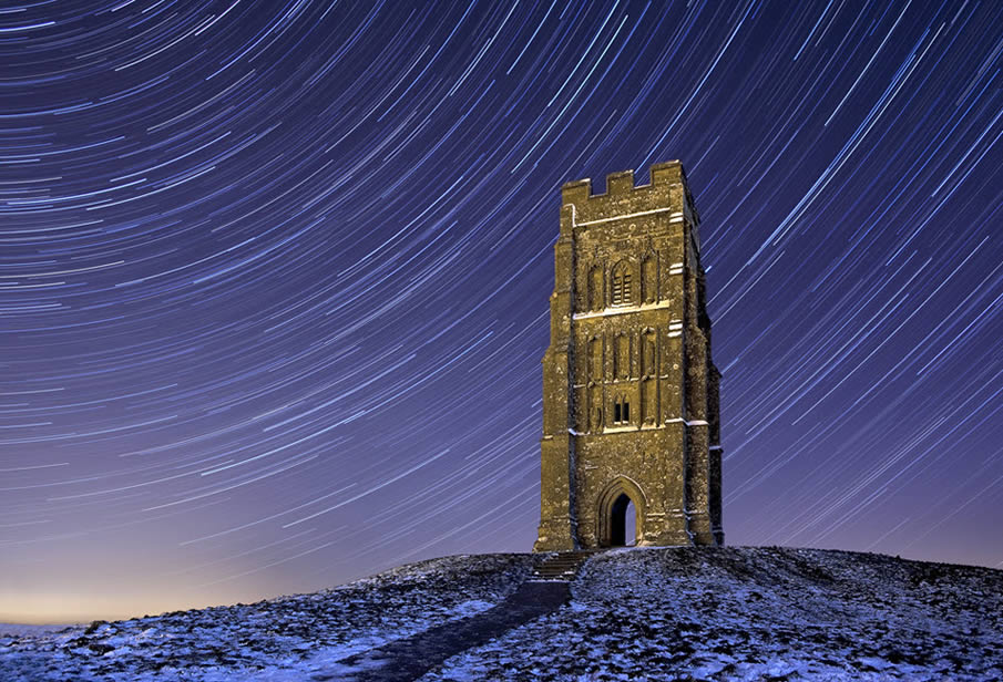 Гластонбери Тор Startrails