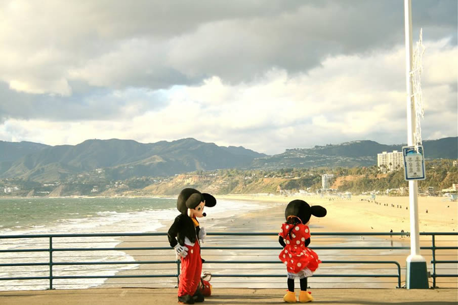 Mickey and Minnie, Santa Monica Pier, California