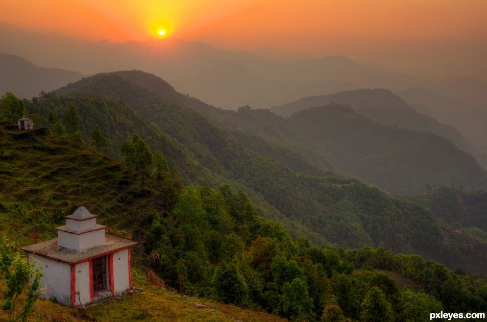 Stupa in the Himalayas