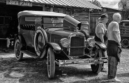 Two men and a car